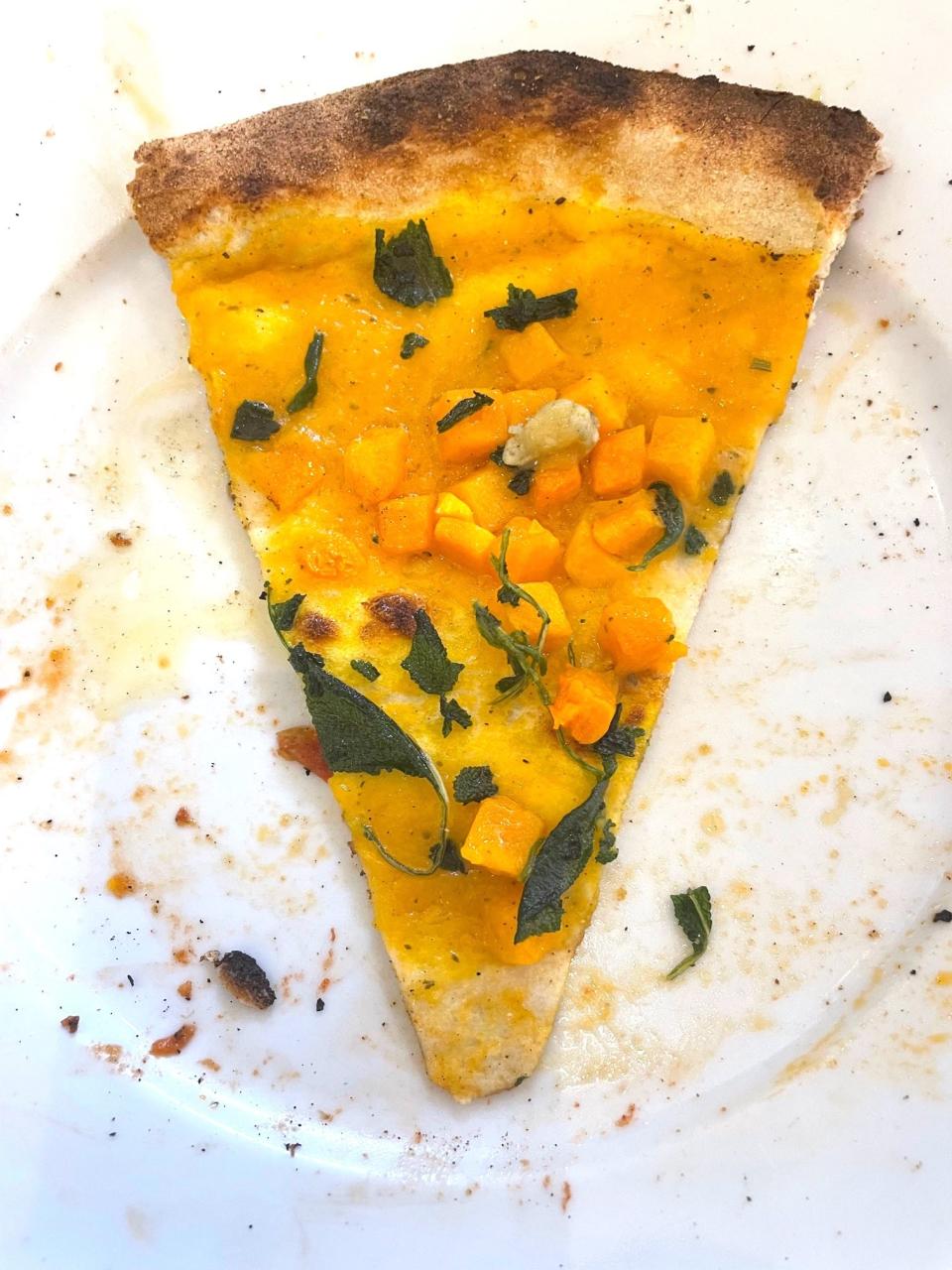 Gordon Ramsay Street Pizza butternut squash special slice