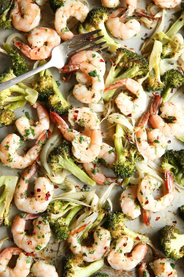 Sheet Pan Garlicky Shrimp and Veggies