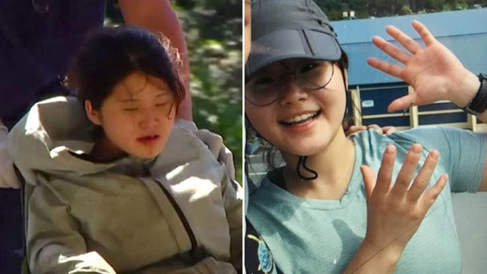 Joohee Han has managed to survive nearly a week lost in Queensland bushland. Source: 7 News/ AAP