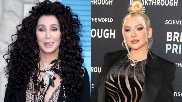 Christina Aguilera Goes as Cher in 'Burlesque' for Halloween