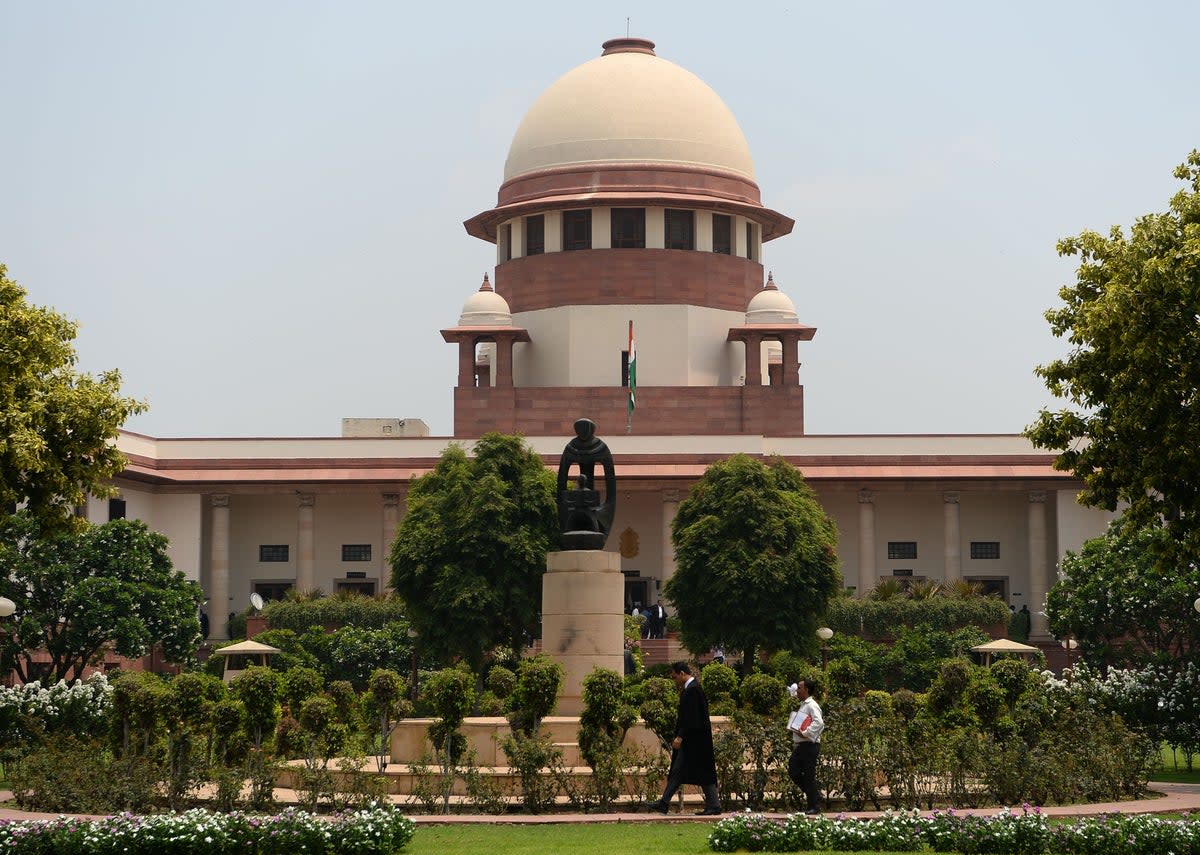 File: India’s Supreme Court building is pictured in New Delhi on 9 July 2018 (AFP via Getty Images)