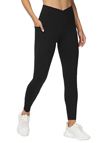 16) The Gym People Women’s V Cross Waist Legging