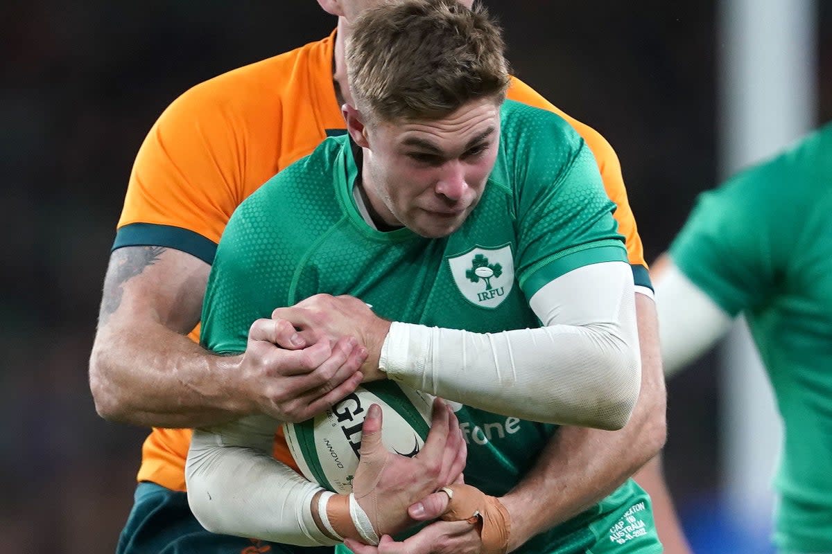 Ireland’s Jack Crowley was handed a surprise start against Australia (Brian Lawless/PA) (PA Wire)