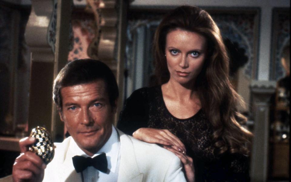 Roger Moore and Kristina Wayborn in Octopussy - Collection Christophel / Alamy