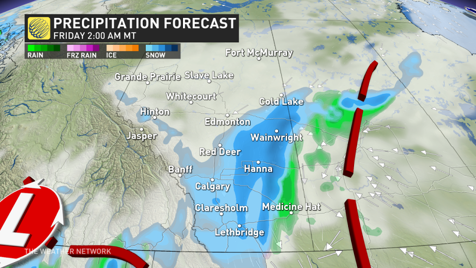 Alberta precip Friday 2am