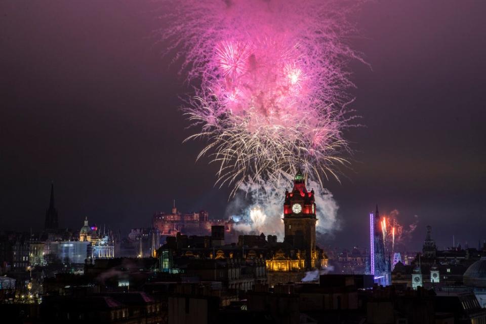 Edinburgh’s Hogmanay celebrations in 2020  (PA Archive)