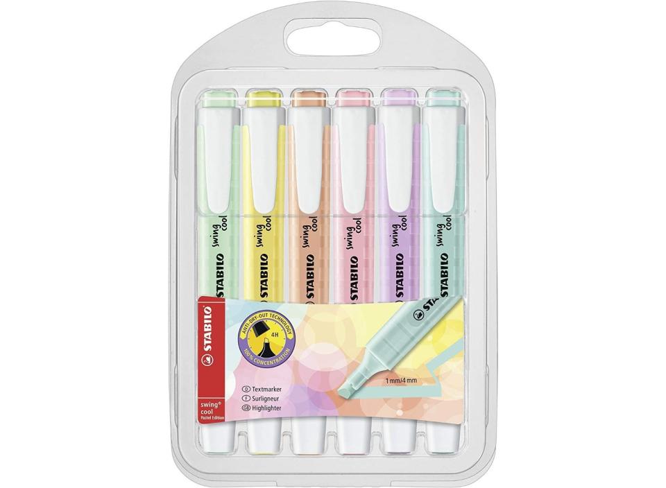 Take notes that will really pop thanks to these colorful highlighters. (Source: Amazon)