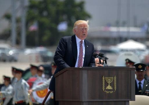 Trump speaks of 'rare opportunity' for peace as he lands in Israel