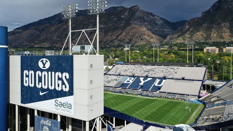 Lavell Edwards Stadium at Brigham Young University in Provo on Wednesday Sept 21, 2022.
