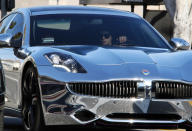 <strong>Justin Bieber<br>Fisker Karma<br>Approximate Base Price: $100,000<br></strong>The Biebs made headlines last March when he received a $100,000 hybrid Fisker Karma for his 18th birthday from his manager Scooter Braun. The luxe sports car is completely covered in chrome and caught the attention of both police and media when the pop star was pulled over for driving more than 100 miles per hour on a Los Angeles freeway last summer, a speed he chalked up to being chased by paparazzi. He definitely hasn't learned a lesson, however. Just this week he got a brand new Ferrari delivered and reportedly to his house angered neighbors by speeding around his gated community of Calabasas, California late at night.