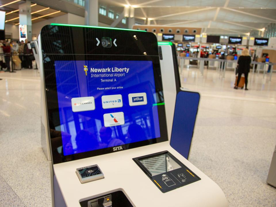 The check-in hall at Newark Liberty International Airport's new Terminal A.