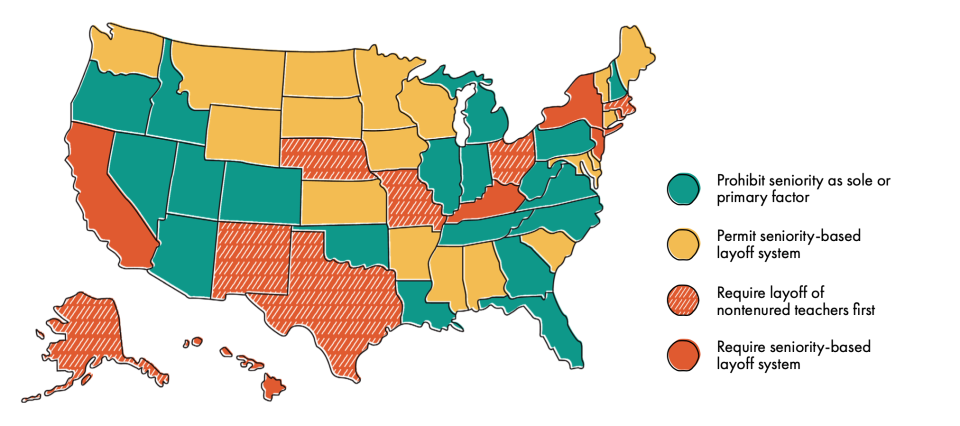 State layoff policies and seniority.