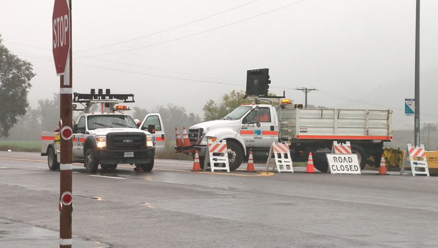 Crews close road in Escondido for reported sinkhole