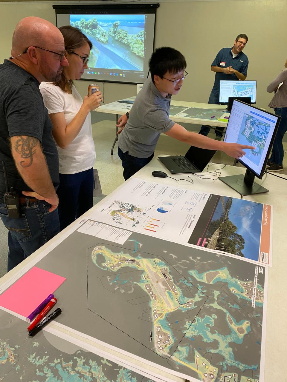 The results of the flooding vulnerability assessment were presented at a workshop to the Cedar Key community.