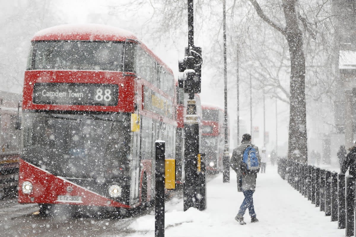 London was hit by a storm dubbed Beast from the East in 2018  (Tolga Akmen / AFP via Getty Images)