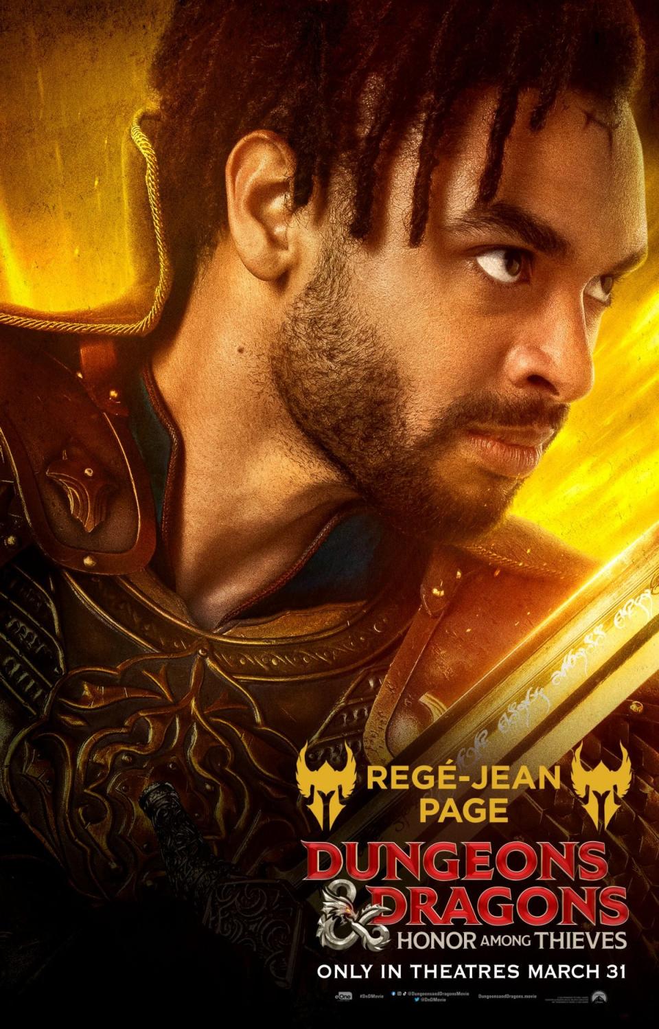 dungeons and dragons honor among thieves poster Rege Jean Page