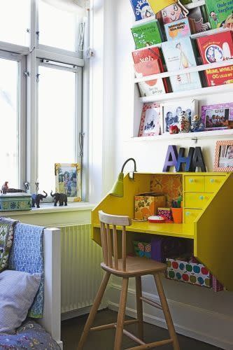 27) Have Fun with a Colorful Desk