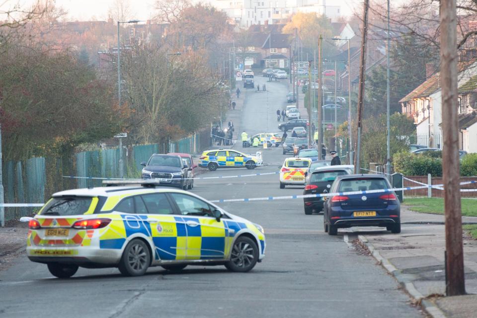 The scene near Debden Park High School, in Loughton, Essex on the day of the incident (PA)