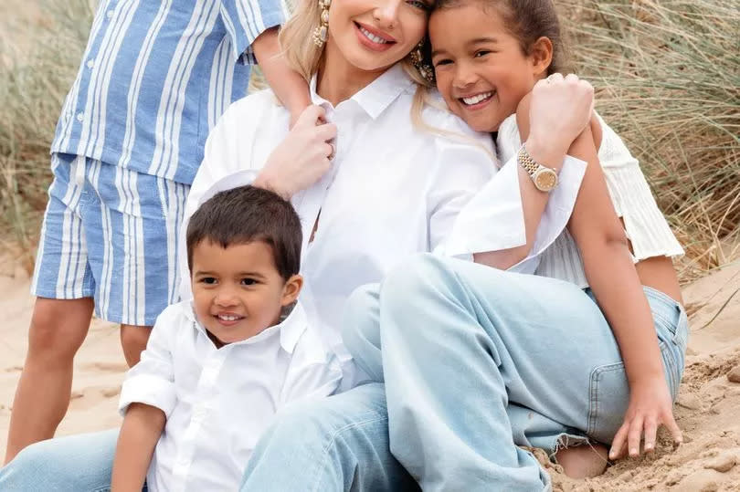 Helen Flanagan, and children, Matilda, Delilah and Charlie