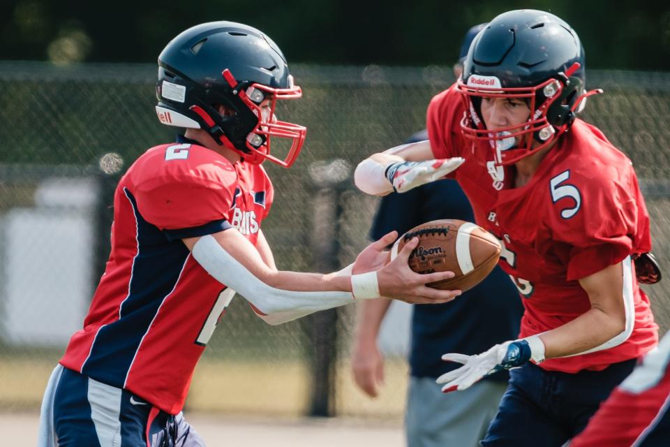 Indian Valley's Sam Carter (L) and Kolton Thomas are integral parts of the Braves offense this season.