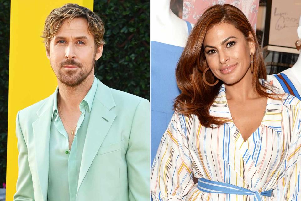 <p>Jon Kopaloff/Getty; Andrew Toth/Getty Images for New York & Company</p> Ryan Gosling and Eva Mendes