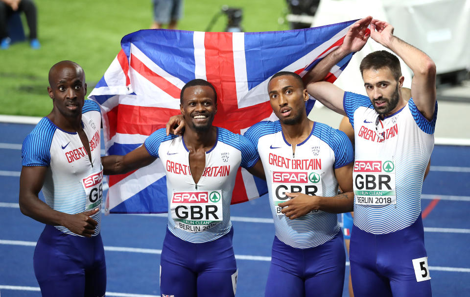 Great Britain's Men's 4x400m relay team won silver at the 2018 European Championships. (Credit: Getty Images)