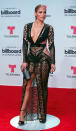 <p>En los Latin Billboard Awards 2017 suspendió en la alfombra roja tras enseñar más de la cuenta con su ya icónico vestido negro de Julien Macdonald. (Foto: Gtres). </p>