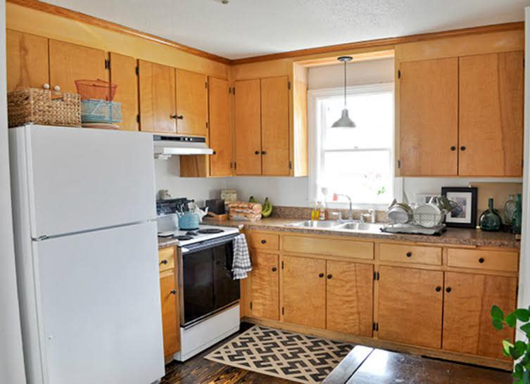 <body> <p>Retro kitchens certainly have their virtues but, for most homeowners, dated cabinets are not an asset. Luckily, all that was needed to bring this kitchen into the modern age was a <a rel="nofollow noopener" href=" http://www.bobvila.com/yellow-kitchen/47178-kitchen-paint-colors-10-handsome-hues-for-hardworking-spaces/slideshows?bv=yahoo" target="_blank" data-ylk="slk:fresh coat of paint;elm:context_link;itc:0;sec:content-canvas" class="link ">fresh coat of paint</a> and a little ingenuity.</p> <p><strong>Related: <a rel="nofollow noopener" href=" http://www.bobvila.com/retro-colors/47808-10-design-essentials-for-the-perfect-retro-kitchen/slideshows?bv=yahoo" target="_blank" data-ylk="slk:10 Design Essentials for the Perfect Retro Kitchen;elm:context_link;itc:0;sec:content-canvas" class="link ">10 Design Essentials for the Perfect Retro Kitchen</a> </strong> </p> </body>