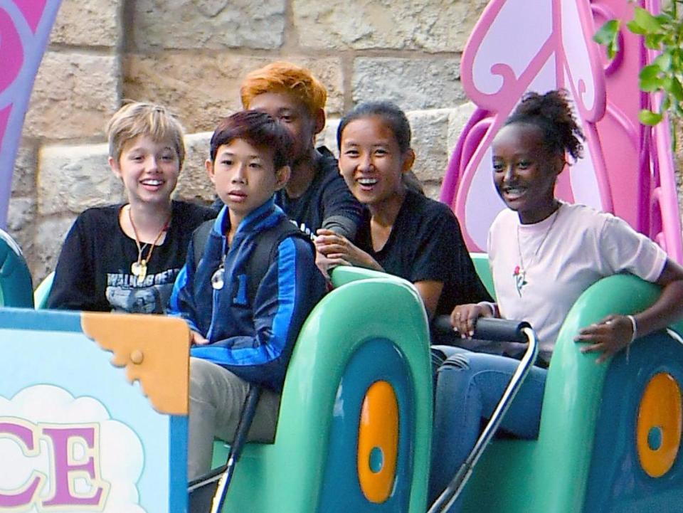 Ange and the kids hit Disneyland