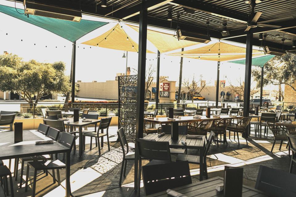 The patio at CR Gibbs American Grille accommodates as many as 70 people at up to 19 outdoor tables, according to restaurant staff.