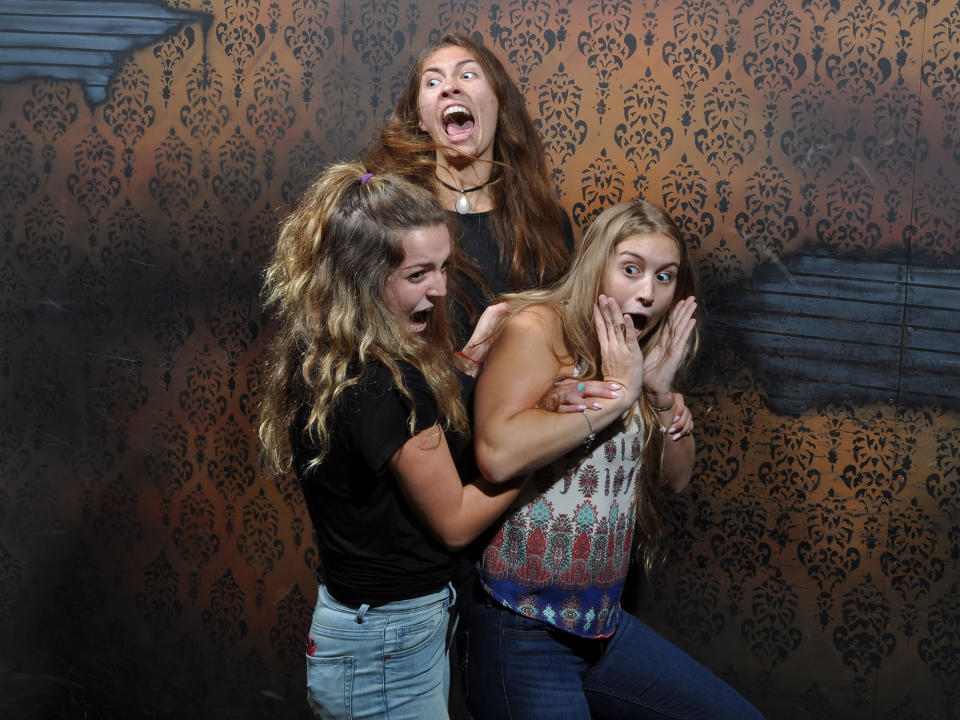 Hilarious, petrified reactions at house of horrors