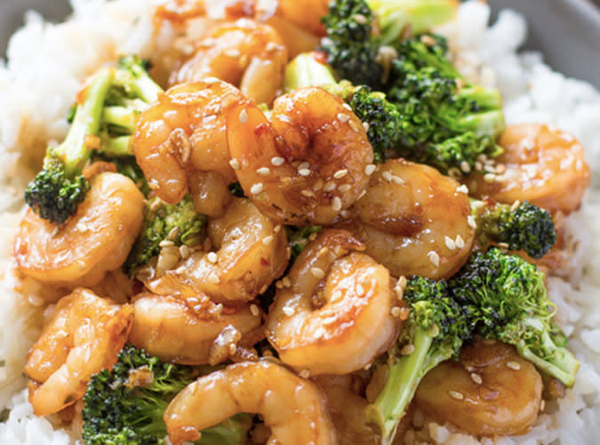 Easy Honey Garlic Shrimp and Broccoli