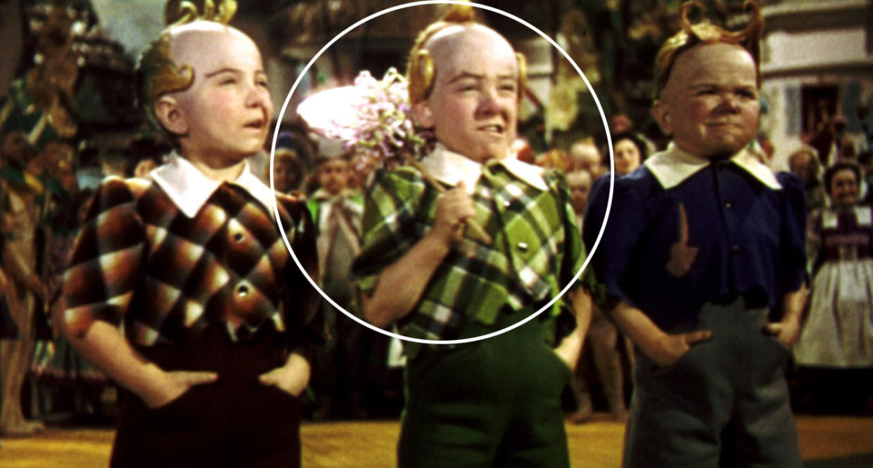 Jerry Maren, center, one of two living 'Wizard of Oz' munchkins