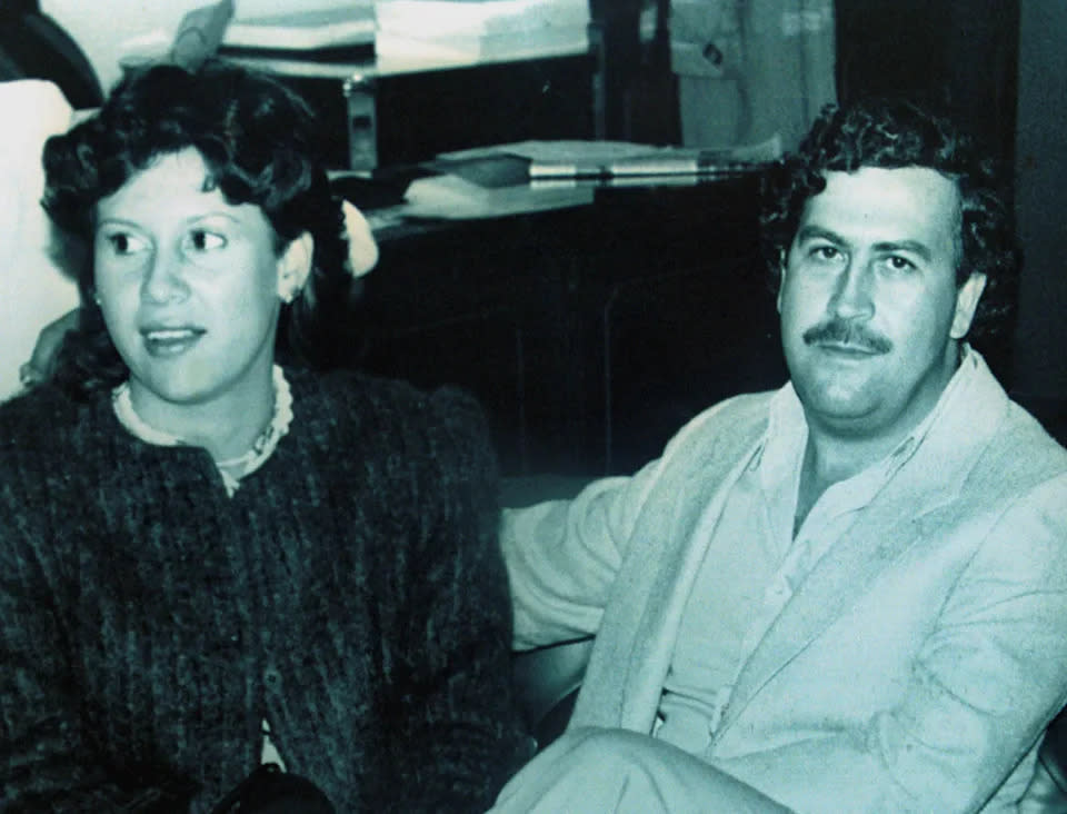 Der kolumbianische Drogenbaron Pablo Escobar und seine Frau Victoria Henao sind auf diesem Archivfoto zu sehen, als Escobar 1983 Mitglied des kolumbianischen Kongresses war. (CLP/ZDC)