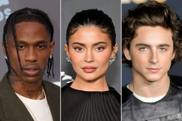 <p>Frazer Harrison/Getty; Araya Doheny/Getty; Greg Doherty/WireImage</p> Travis Scott, Kylie Jenner, and Timothée Chalamet