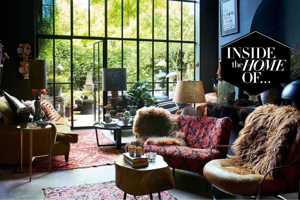 <p>Abigail Ahern is one of British interior design's biggest stars. It's not easy to pinpoint her eclectic style, but maximalism, bohemia and warmth are key themes that run throughout her work. Ahern is adept at creating atmospheric nooks out of nowhere, personality where it was once stark and magic where a space may have felt bare. Her <a href="https://go.redirectingat.com?id=127X1599956&url=https%3A%2F%2Fabigailahern.com%2F&sref=https%3A%2F%2Fwww.harpersbazaar.com%2Fuk%2Fculture%2Flifestyle_homes%2Fg36164371%2Finside-the-home-of-abigail-ahern%2F" rel="nofollow noopener" target="_blank" data-ylk="slk:homeware store in Angel;elm:context_link;itc:0;sec:content-canvas" class="link ">homeware store in Angel </a>is a mecca for those who want to inject their living space with rich colour and texture, and her daily Instagram tutorial are pored over by her 200,000-plus followers.</p><p>It comes as no surprise then that her own home in East London is aesthetically pleasing; in fact it's hard to know where to look first. A mix of styles, from glamorous to crafty, her four-storey 19th-century property is a solid eyeful, filled with pottery, dramatic dark walls, comfortable-looking deep sofas and vintage rugs. The pièce de résistance is the double height glass wall in the living room, which opens out onto a forest-like garden with an outdoor kitchen. "I love the inside-outside relationship we now have with the garden," says Ahern. "The glass wall just brings in so much light."</p><p>There will be some who think that Ahern's bountiful approach to interiors won't have the same effect in a more bijou space. "Maximalism works just as beautifully in smaller homes as it does in larger homes," says Ahern. "The trouble with not putting many things into little rooms is that you almost emphasise how small a space is. As odd as this might sound, when you go full on maximalist, the eye doesn’t even think how compact a space is - just how cool it is."</p><p><a href="https://www.amazon.co.uk/Everything-Maximalist-Style-Abigail-Ahern/dp/1911641115?tag=hearstuk-yahoo-21&ascsubtag=%5Bartid%7C1927.g.36164371%5Bsrc%7Cyahoo-uk" rel="nofollow noopener" target="_blank" data-ylk="slk:Everything: A Maximalist Style Guide;elm:context_link;itc:0;sec:content-canvas" class="link ">Everything: A Maximalist Style Guide</a> by Abigail Ahern is published by Pavilion.</p>