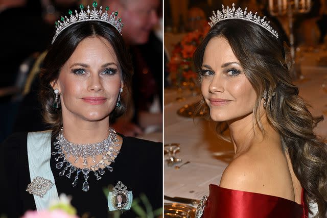 <p>Pascal Le Segretain/Getty;Jonas EkstrÃ¶mer/TT/Shutterstock </p> Princess Sofia of Sweden at the Nobel Prize Banquet on Dec. 10, 2023; Princess Sofia at the King's Nobel Dinner on Dec. 11, 2023.