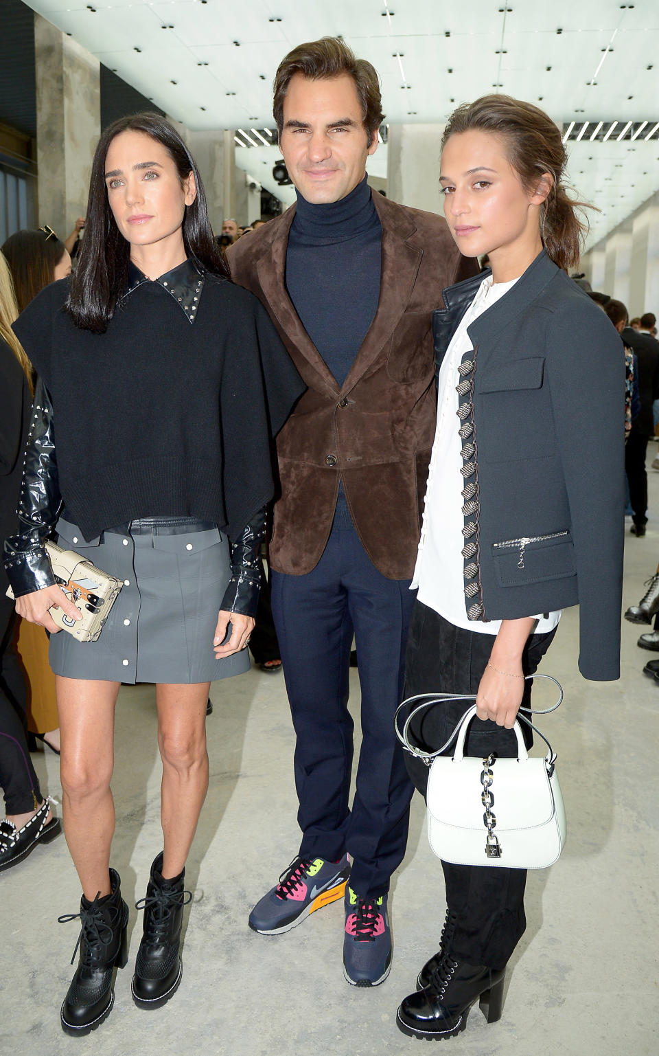 Jennifer Connolly, Roger Federer, and Alicia Vikander