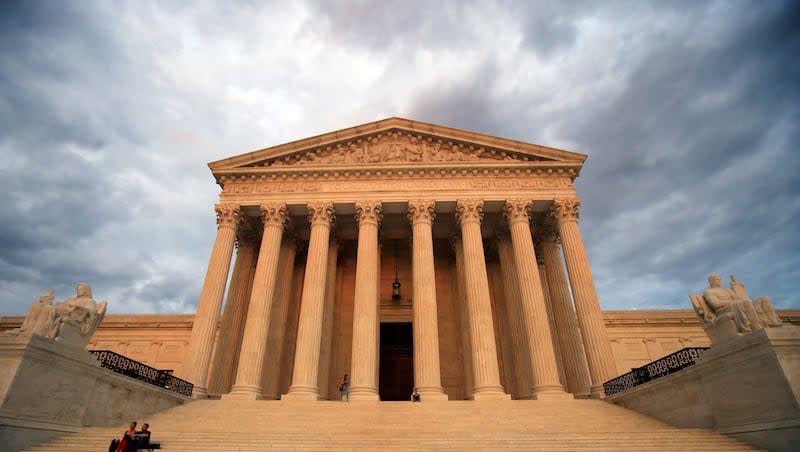 The U.S. Supreme Court is seen at sunset in Washington on Oct. 18, 2018.