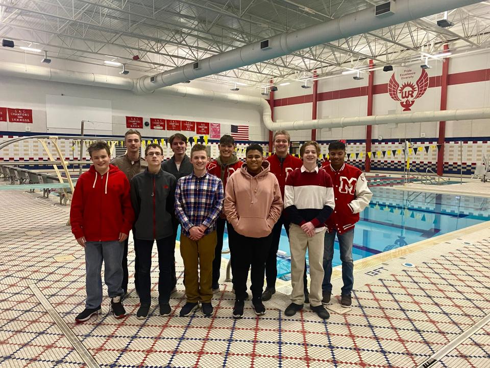 Monroe's boys varsity swimming team earned its first victory of the season Tuesday at Ypsilanti.
