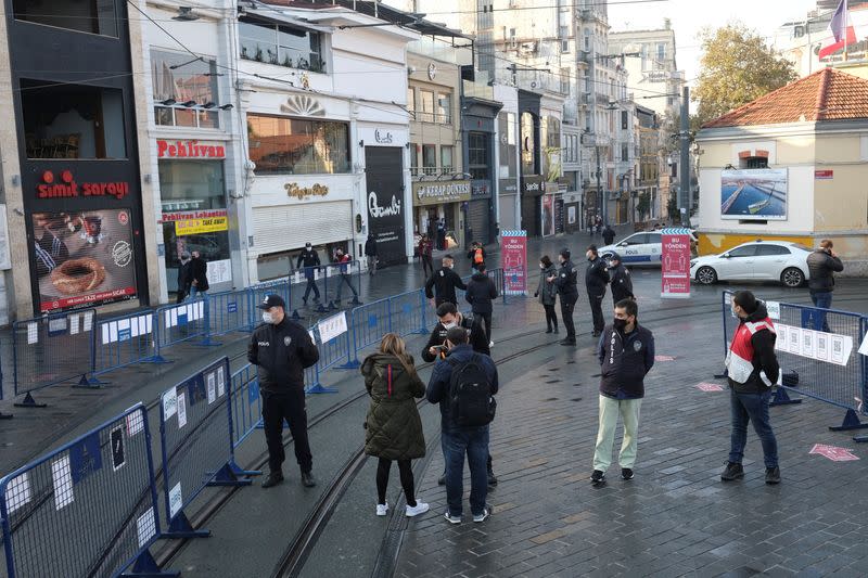 Nation-wide weekend curfew which was imposed to prevent the spread of the coronavirus disease (COVID-19), in Istanbul