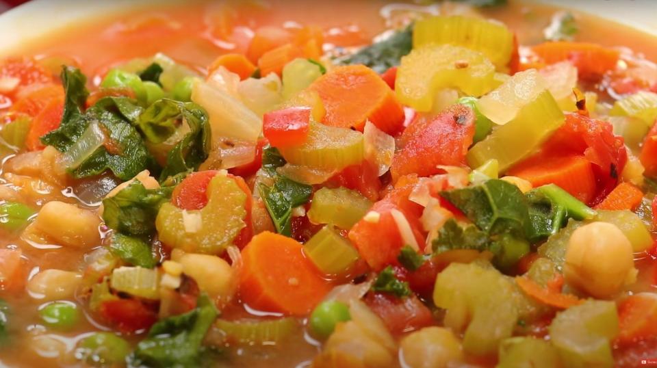 Bowl of vegetable soup