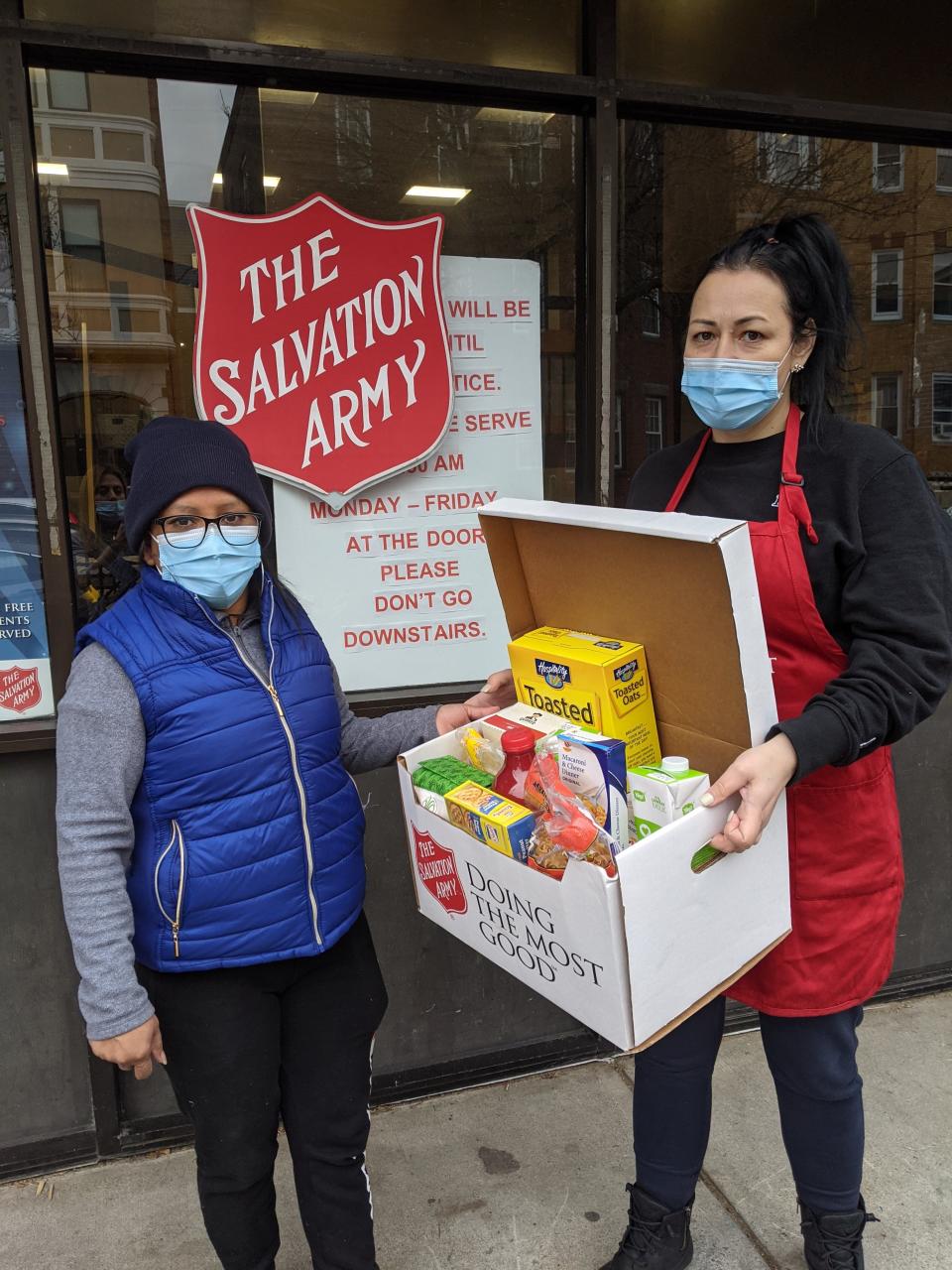 Aracely Gamboa, 46, first sought help at a Salvation Army food pantry after losing her job in the outbreak of the COVID-19. Eventually, she started volunteering using her waitressing experience to help with the lunch rush.