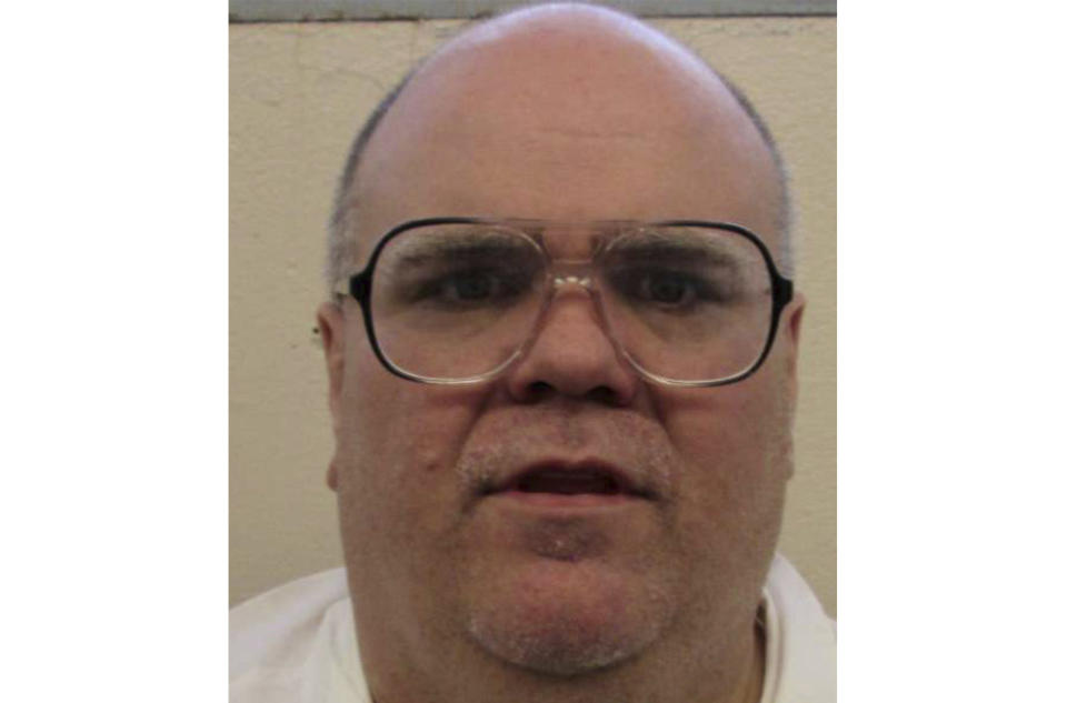 FILE - This undated photograph provided by the Alabama Department of Corrections shows inmate Alan Eugene Miller, who was convicted of capital murder in a workplace shooting rampage that killed three men in 1999. Alabama's string of troubled lethal injections, which worsened late Thursday, Nov. 17, 2022, as prison workers aborted another execution because of a problem with intravenous lines, is unprecedented nationally, a group that tracks capital punishment said Friday, Nov. 18. (Alabama Department of Corrections via AP, File)