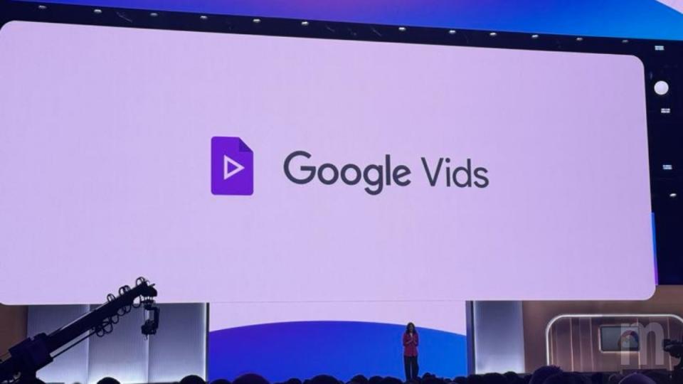 ▲預計在今年6月透過Workspace Labs提供的Google Vids影片創作工具，將可讓使用者透過文字指令快速進行創作，並且能使用數以萬計高品質影片、影像及背景音樂資源，協助使用者更快創造具有豐富內容的影片