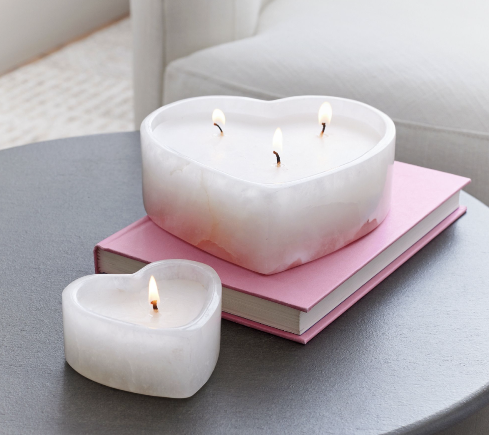 <p><a href="https://go.redirectingat.com?id=74968X1596630&url=https%3A%2F%2Fwww.potterybarn.com%2Fproducts%2Falabaster-heart-candle%2F&sref=https%3A%2F%2Fwww.cosmopolitan.com%2Flifestyle%2Fg29743301%2Fcrystal-types-for-love%2F" rel="nofollow noopener" target="_blank" data-ylk="slk:Shop Now;elm:context_link;itc:0;sec:content-canvas" class="link ">Shop Now</a></p><p>Alabaster Heart Scented Candle</p><p>potterybarn.com</p><p>$34.50</p>