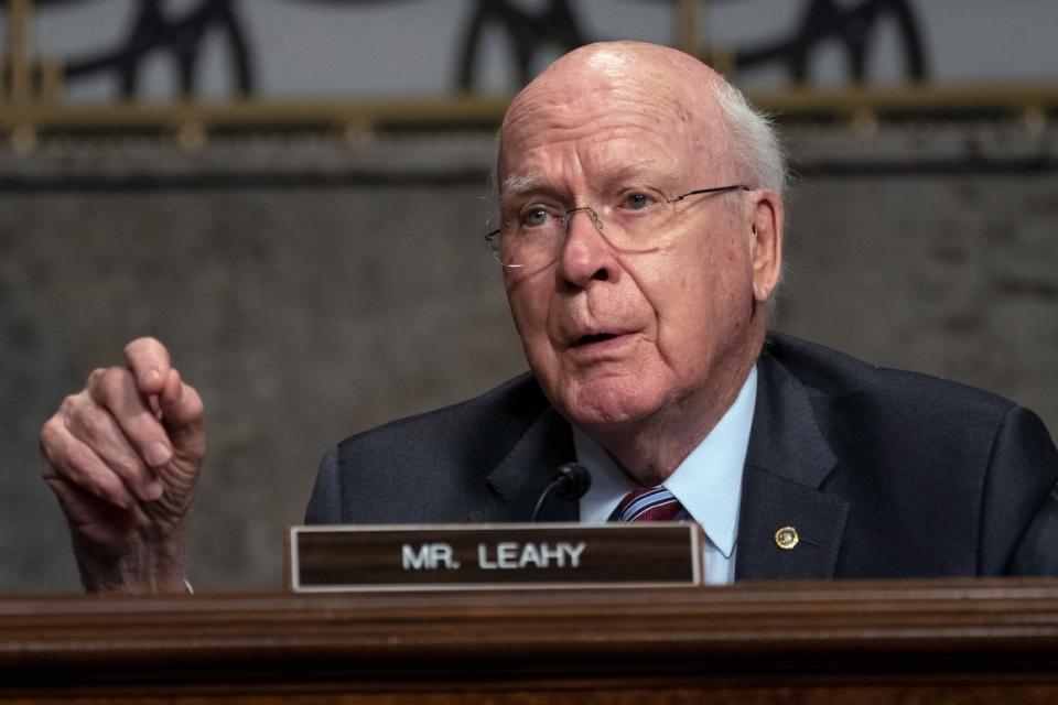 Sen. Patrick Leahy speaks during a Senate Judiciary Committee oversight hearing Aug. 5, 2020.