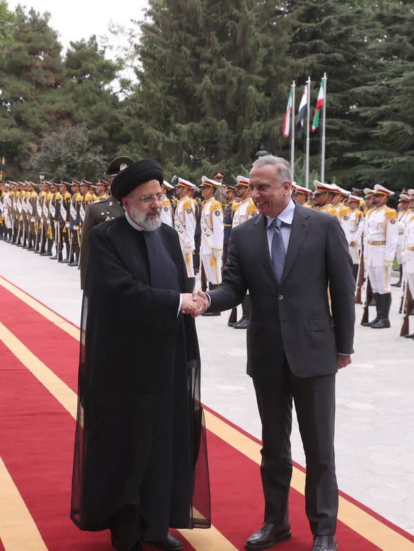 Iranian President Ebrahim Raisi meets Iraqi Prime Minister Mustafa al-Kadhimi, in Tehran