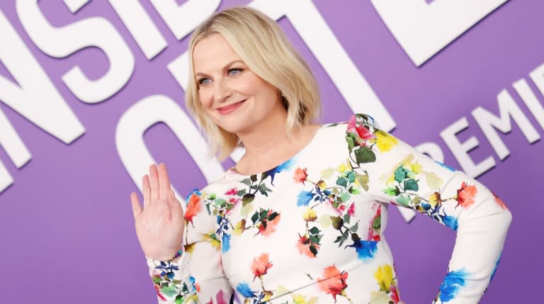 US actress Amy Poehler attends the world premiere of Pixar's "Inside Out 2" at El Capitan Theatre in Los Angeles, California on June 10, 2024 (Michael Tran)