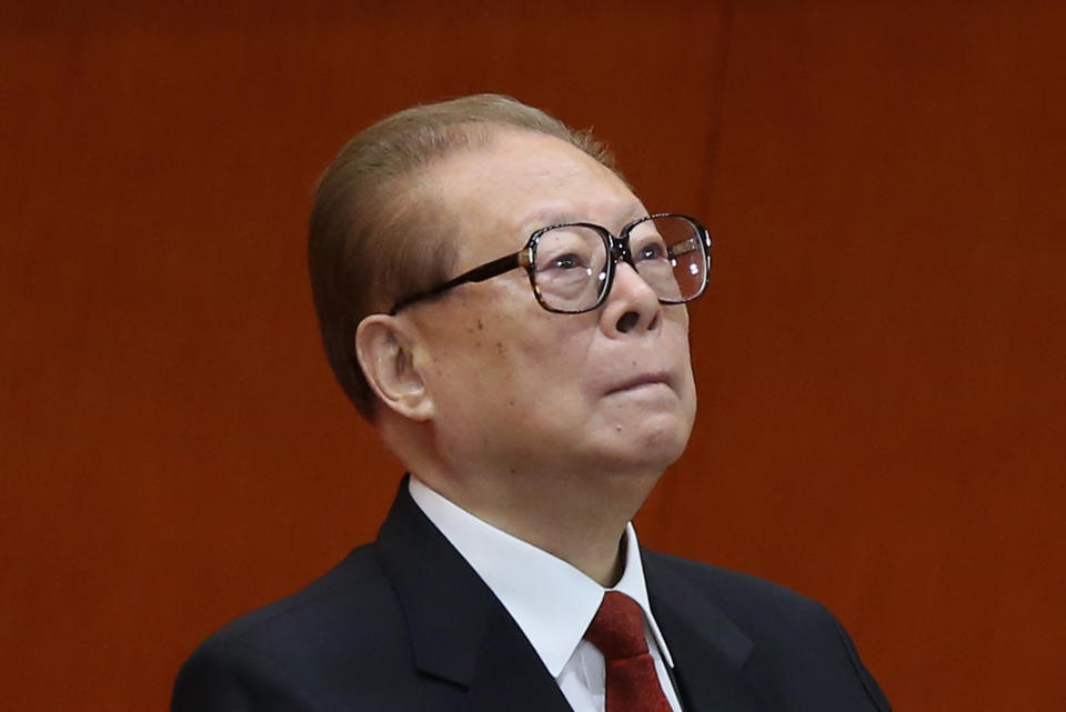 BEIJING, CHINA - NOVEMBER 08:  Former Chinese President Jiang Zemin attends the opening session of the 18th Communist Party Congress at the Great Hall of the People on November 8, 2012 in Beijing, China. The Communist Party Congress will convene from November 8-14 and will determine the party's next leaders.  (Photo by Feng Li/Getty Images)